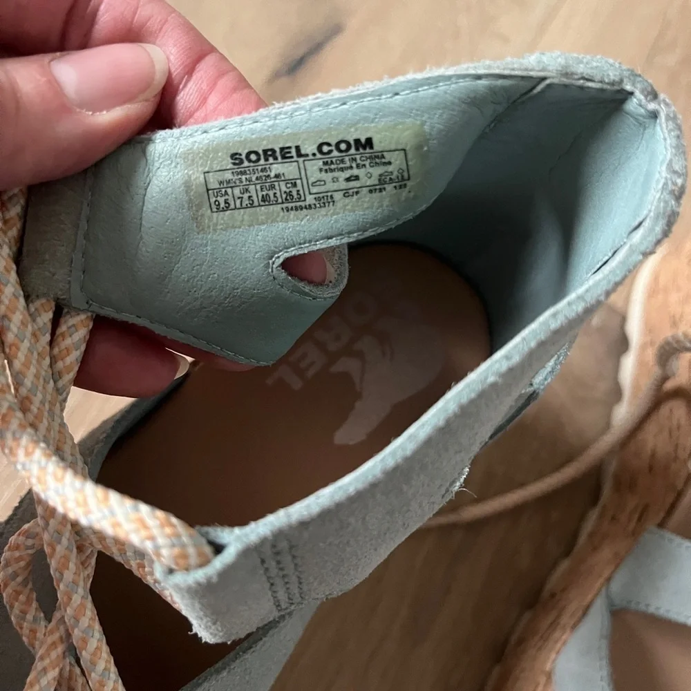 Sorel Cameron Flatform Lace, Suede Ghillie Gladiator Wedge Sz 9,5
